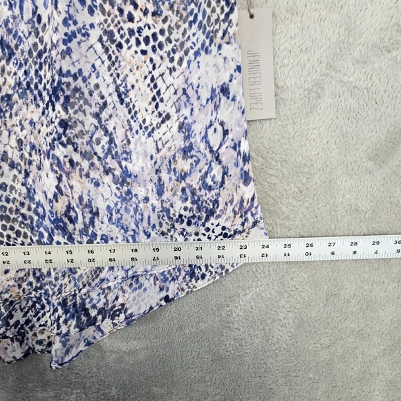 Jennifer Lopez Snakeskin Beaded Halter Top Women's Large Sleeveless Blouse Party - Picture 9 of 14